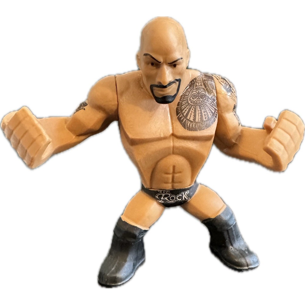 WWE Rumblers THE‎ ROCK  Black Outfit LOOSE